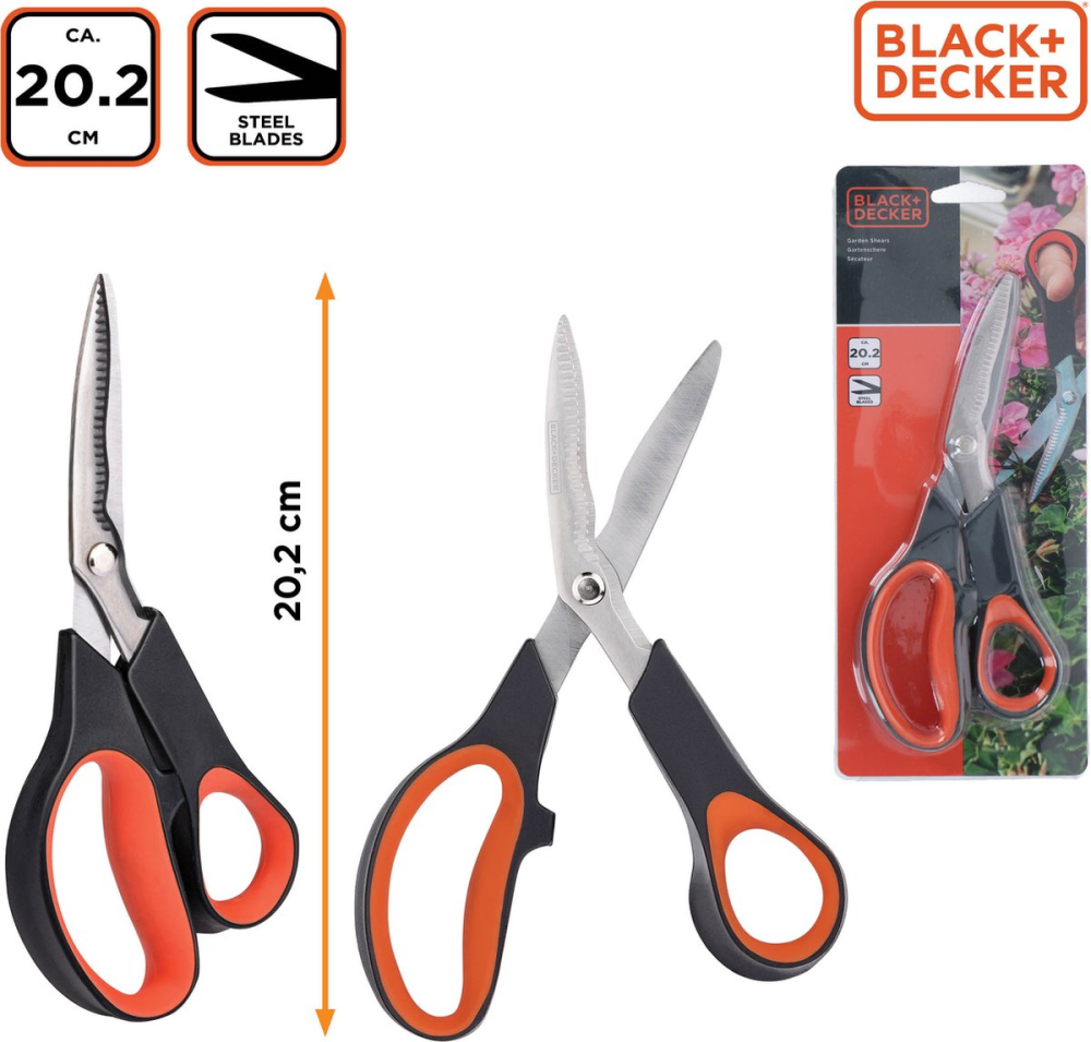 BLACK+DECKER Univerzális kerti olló, 20,2cm - Image 4
